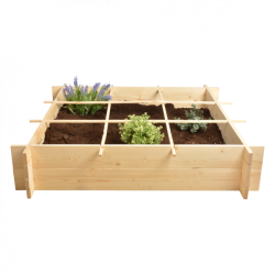 Wooden square planter