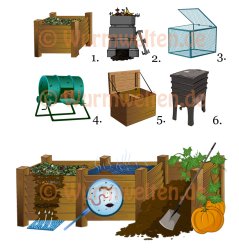 Besser Kompostieren Illustrationen
